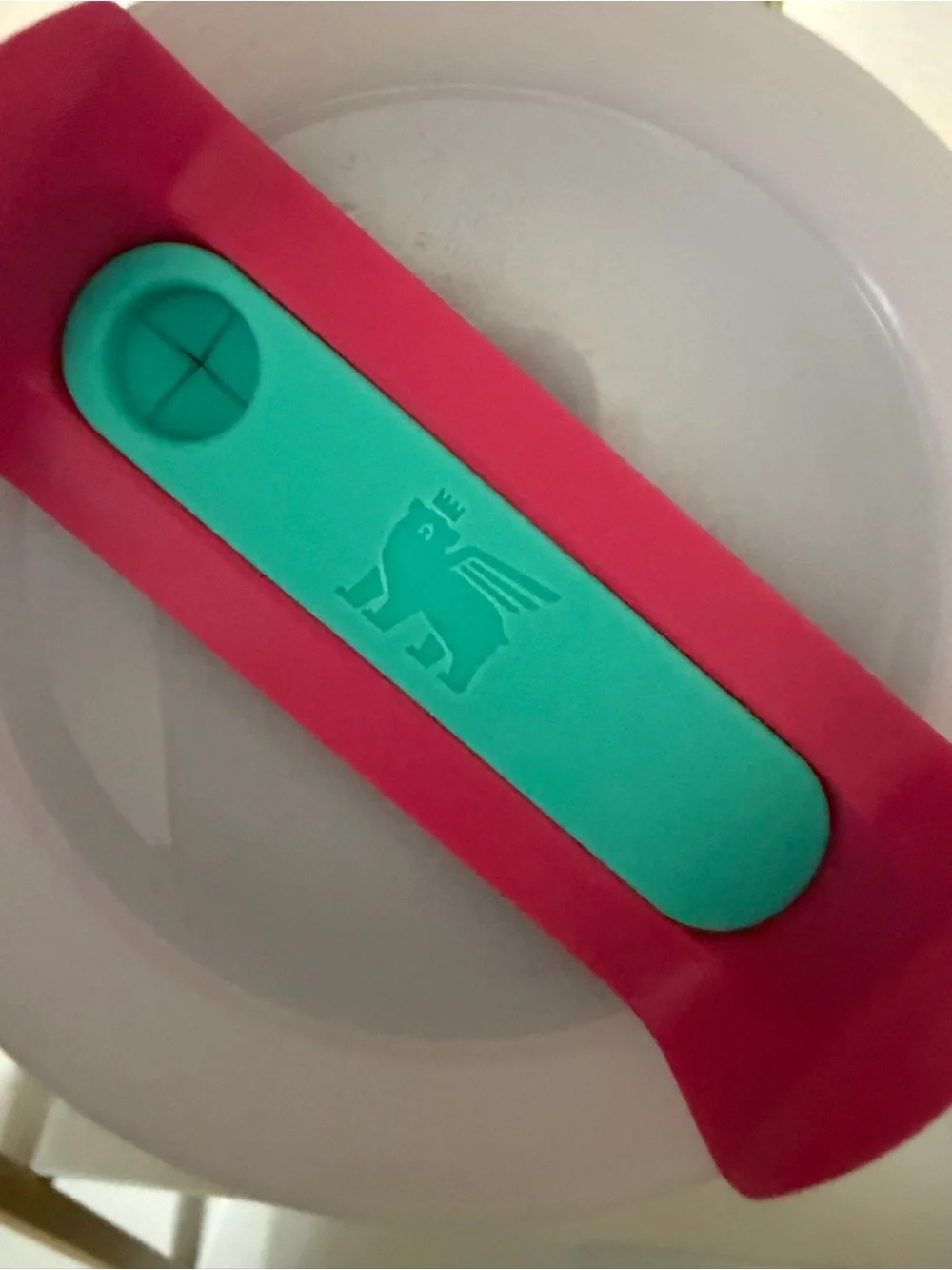 Stanley Hot Pink Travel Tumbler with White Lid and Turquoise Logo - Picture 5 of 6